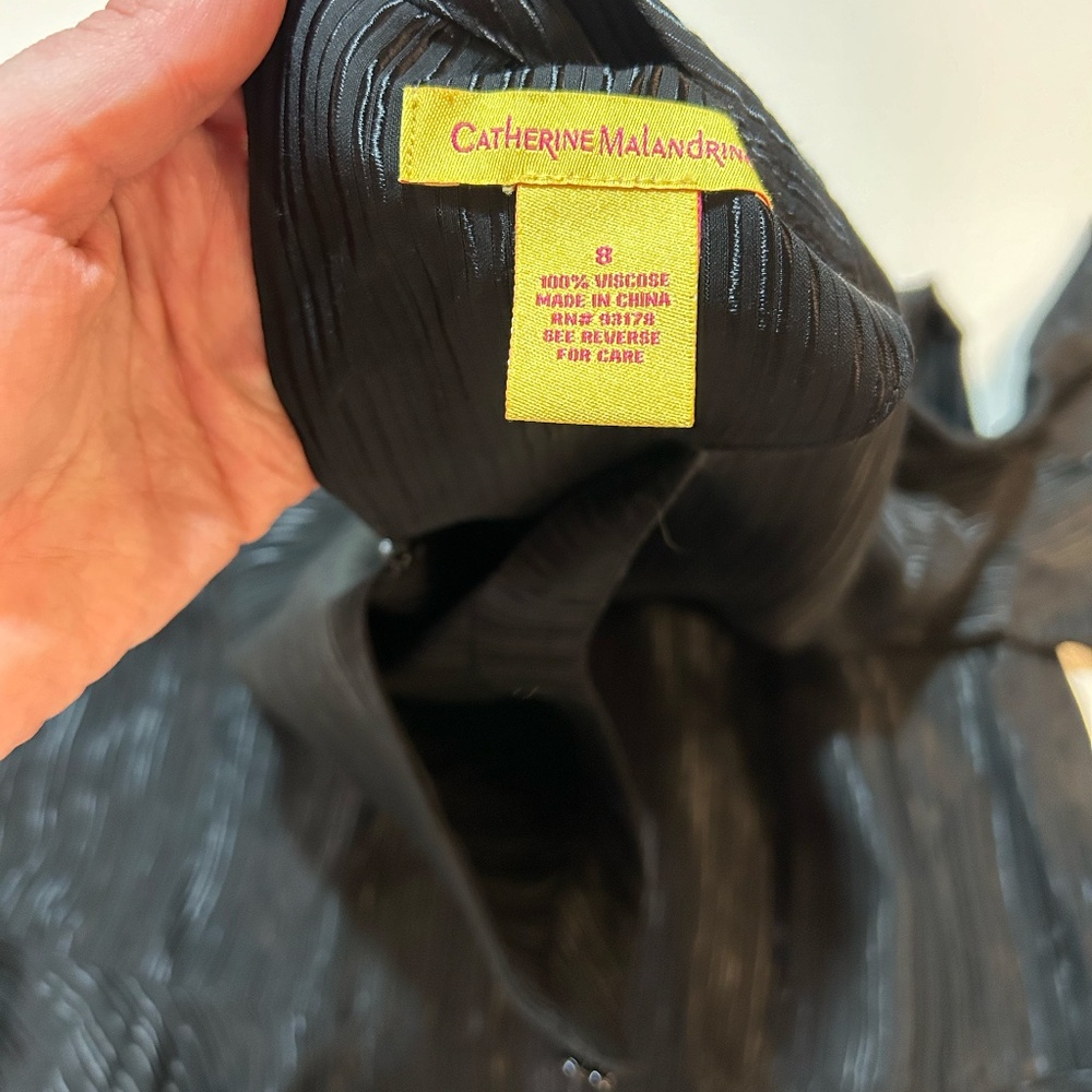 Catherine Malandrino Masami Metallic Ruffle Shift Dress with Bell Sleeves - Picture 5 of 13